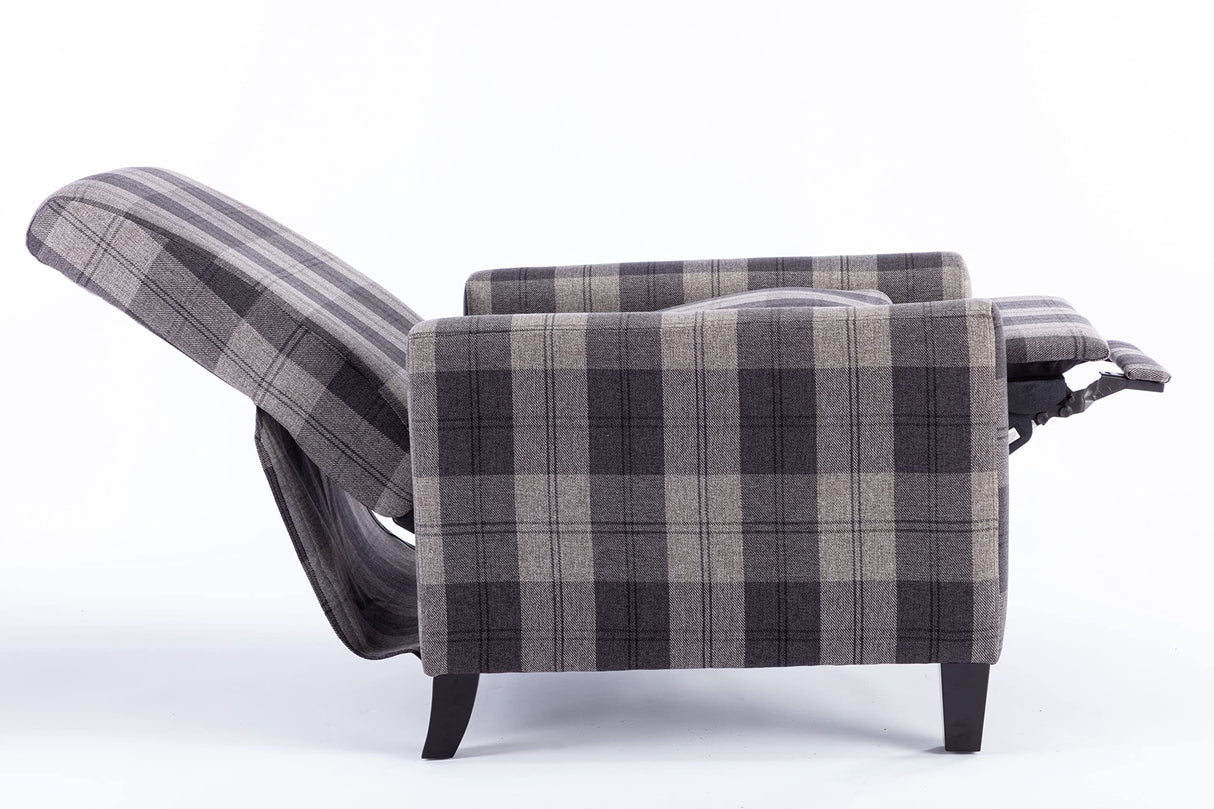 ZELNF Traditional Fabric Recliner Chair,Easy to Adjust Backrest Angle (Gray) ZELNF