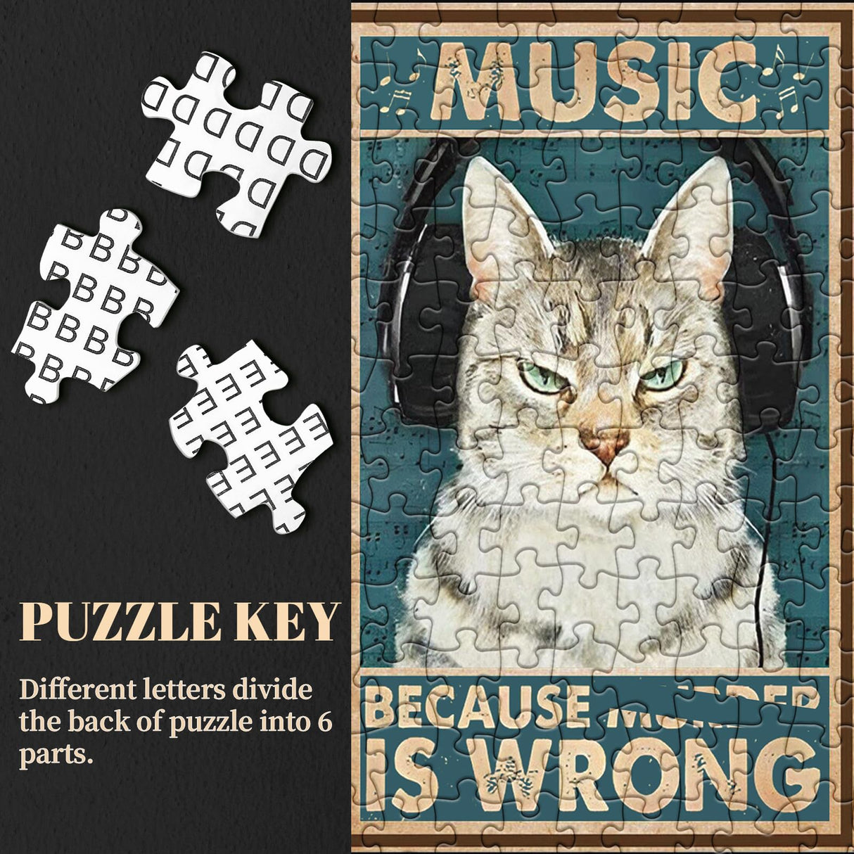 Cat Puzzle for Adult 1000 Piece, Kitty Kitten Collage Puzzles 1000 Pieces, Jigsaw Puzzles with Animals 1000 Piece for Adult BBOLDIN