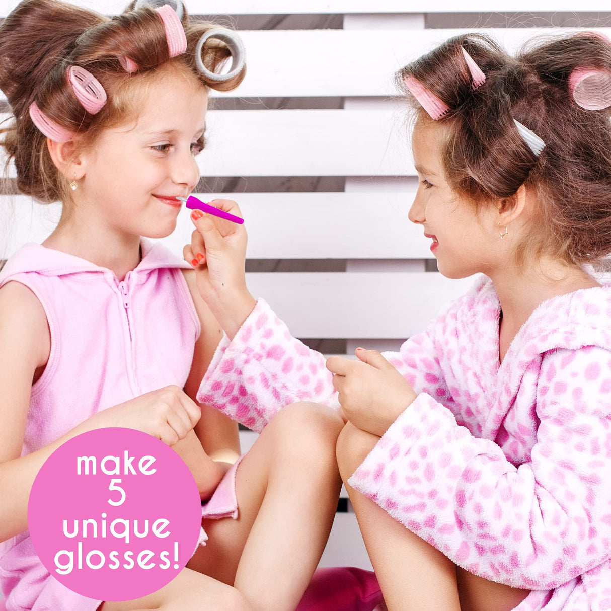 Just My Style Shimmer Pop Lip Gloss, Create 5 Lollipop-Shaped Lip Glosses, Includes Funnel, Empty Lip Gloss Containers, Sweet Lip Gloss Base, Body Glitter & More, DIY Lip Gloss, Multi (208316J) Just My Style