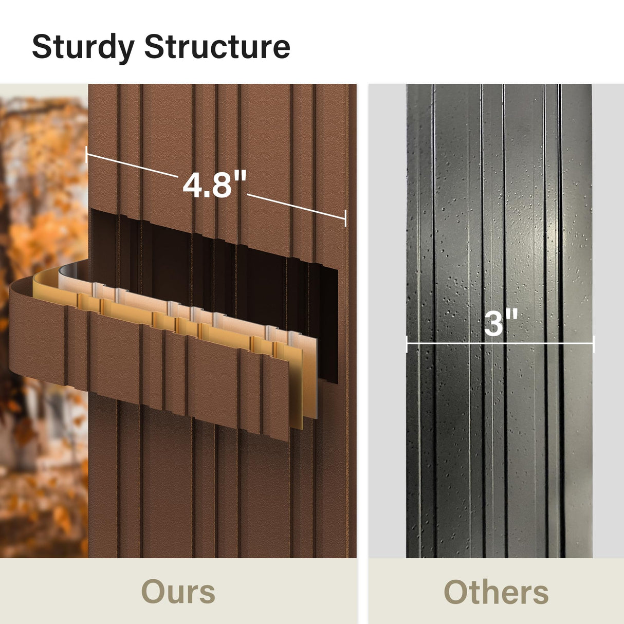 LAUSAINT HOME Outdoor Hardtop Gazebo for Patios 12x16ft, Permanent Heavy Duty Metal Double Roof Pavilion with Aluminum Frame & Enclosed Curtains and Mosquito Nettings for Lawn and Garden, Brown Metal LAUSAINT HOME