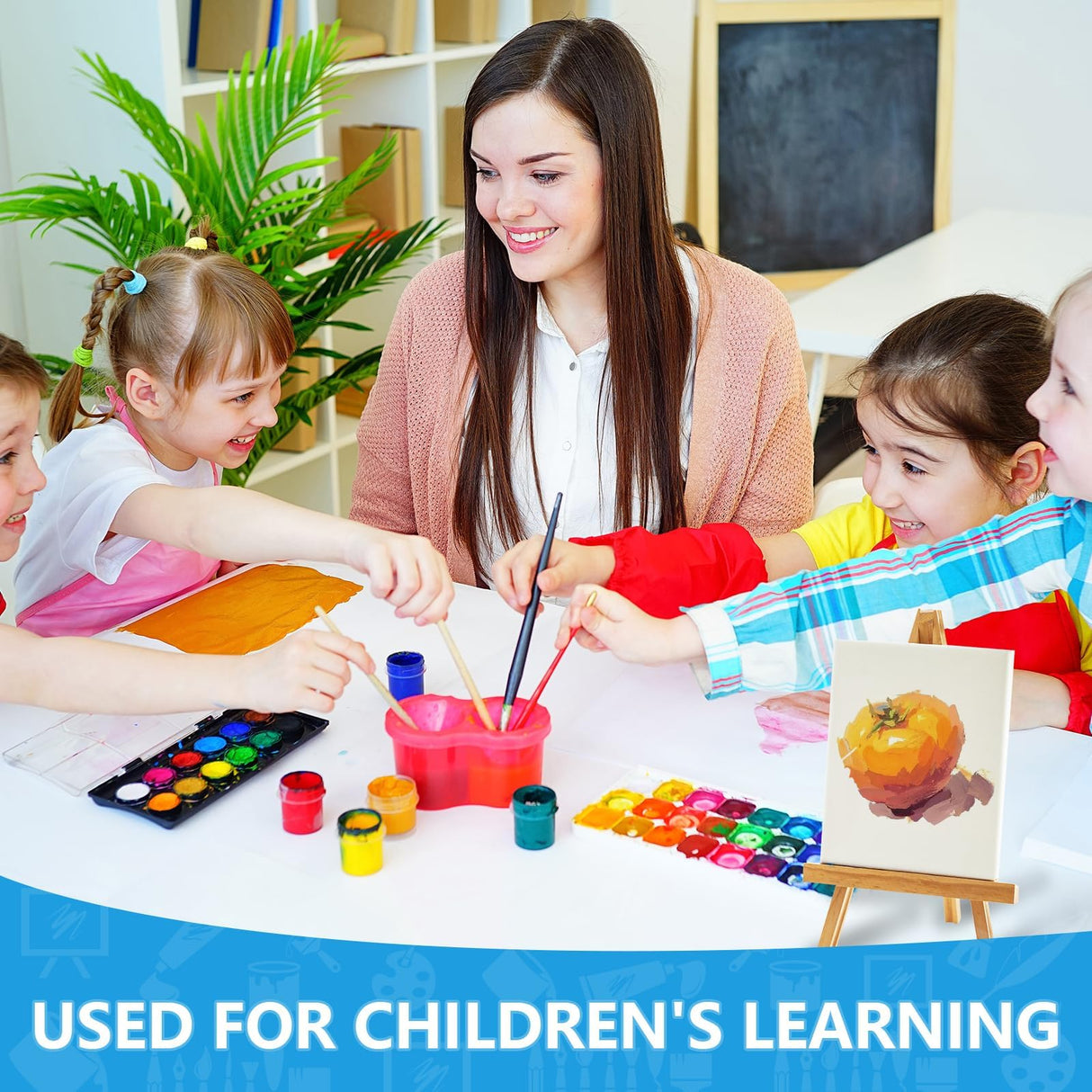 ESRICH Small Canvases for Painting, 6 Pack Canvas 5x7 Inch Stretched Canvas 2/5" Profile Primed Acid Free Painting Canvas for Kids for Oil Paint,Watercolor,Acrylic Paint,Gouache &Tempera. ESRICH