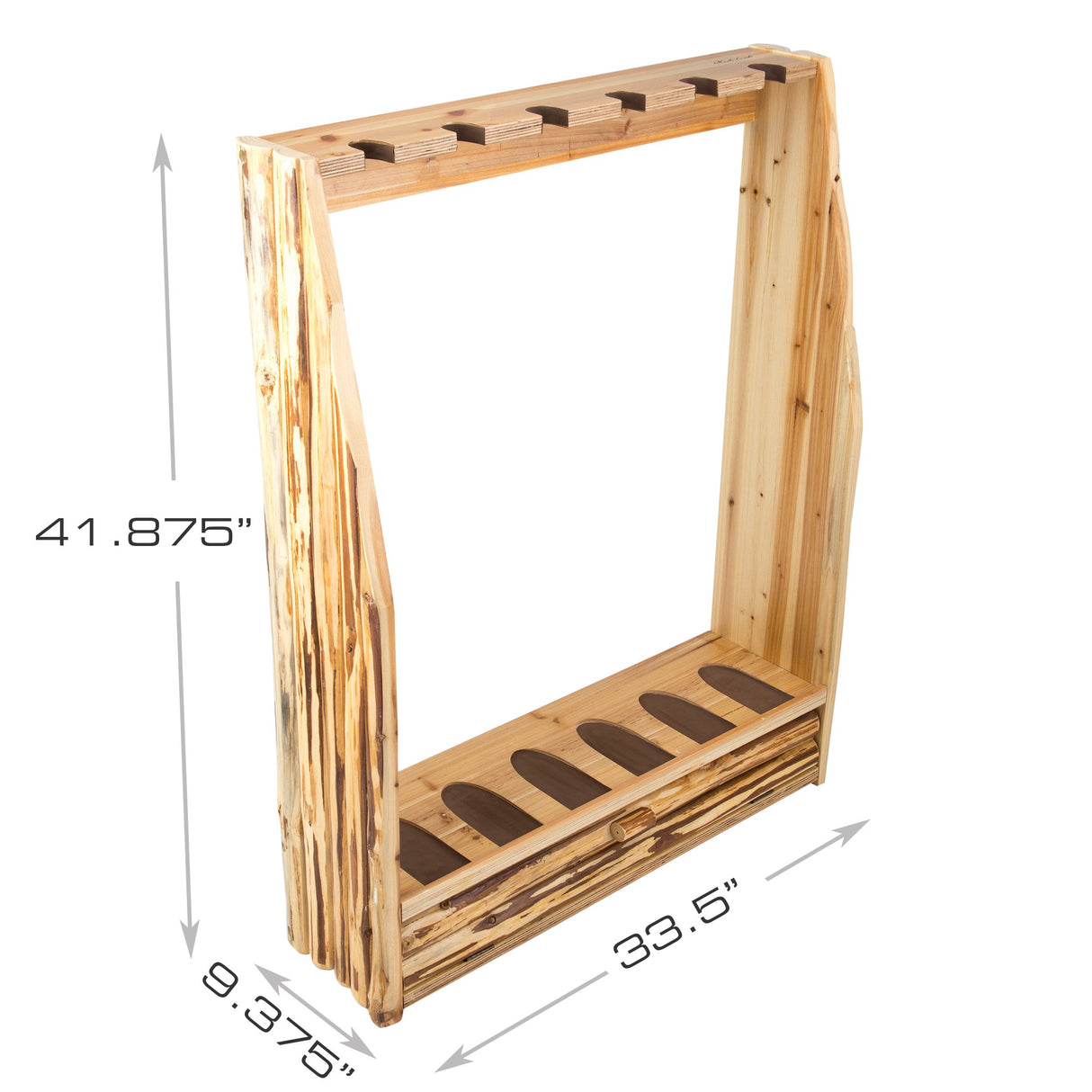 Rush Creek Creations unisex adult Rustic Pine Standing Indoor 6 Rifle Shotgun Storage Rack, Rustic Pine, 34 L x 9.5 W 42 H US Rush Creek Creations