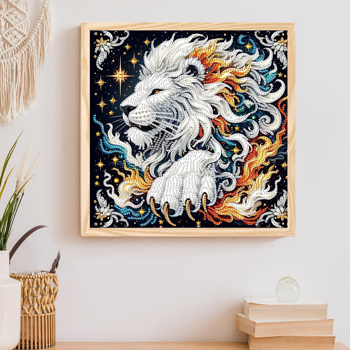 AiYuanzsh 5D Special Shaped Diamond Painting Kit - Mighty King Lion Design, Unique Crystal Rhinestone Diamond Art Set for Beginners and Adults, Perfect for Home Wall Decor and Holiday Gifts AiYuanzsh
