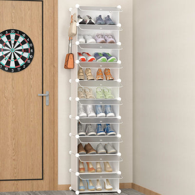 HOMIDEC Shoe Storage, 10-Tier Shoe Rack Organizer for Closet 20 Pair Narrow Shoes Shelf Cabinet for Entryway, Bedroom and Hallway
