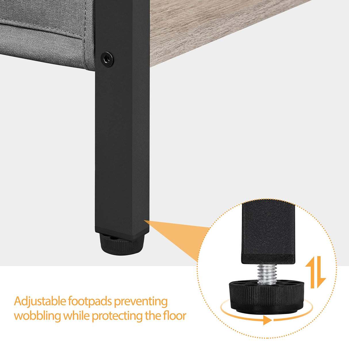 Yaheetech End Table with Drawer and Shelf, Sofa Side Table with Removable Storage Bag, Wooden Nightstand Bedside Table with Steel Legs for Living Room/Bedroom/Small Space, Gray Yaheetech