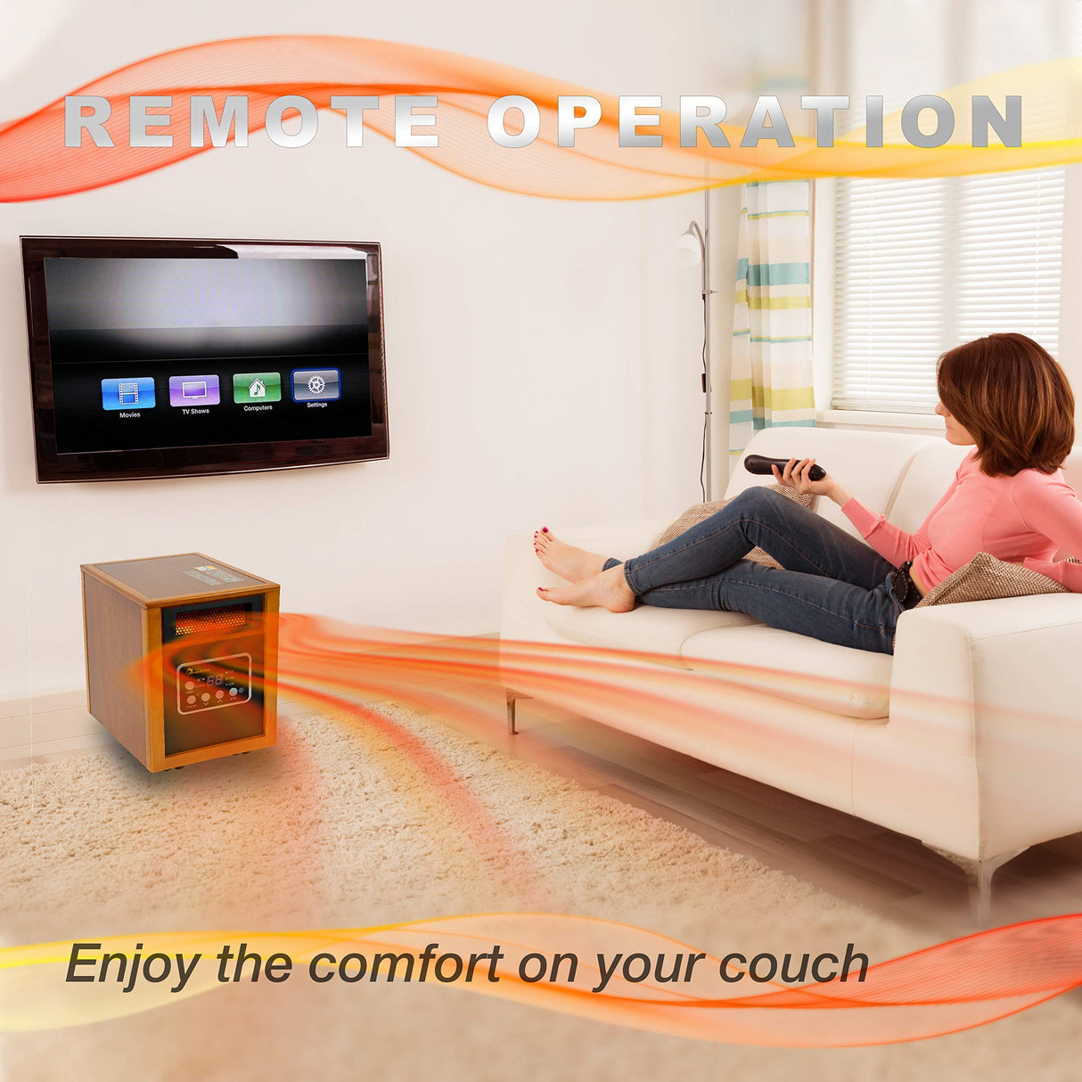 Dr Infrared Heater Portable Space Heater, Original, 1500-Watt, Cherry (Pack of 1) DR. INFRARED HEATER