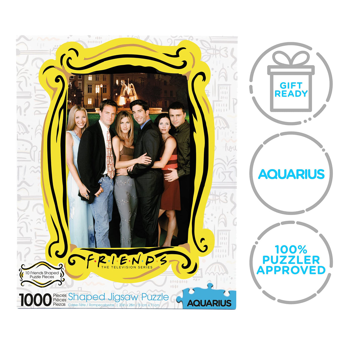 AQUARIUS Friends Water Fountain Puzzle (1000 Piece Jigsaw Puzzle) - Glare Free - Precision Fit - Officially Licensed Friends Merchandise & Collectibles - 20 x 28 Inches AQUARIUS