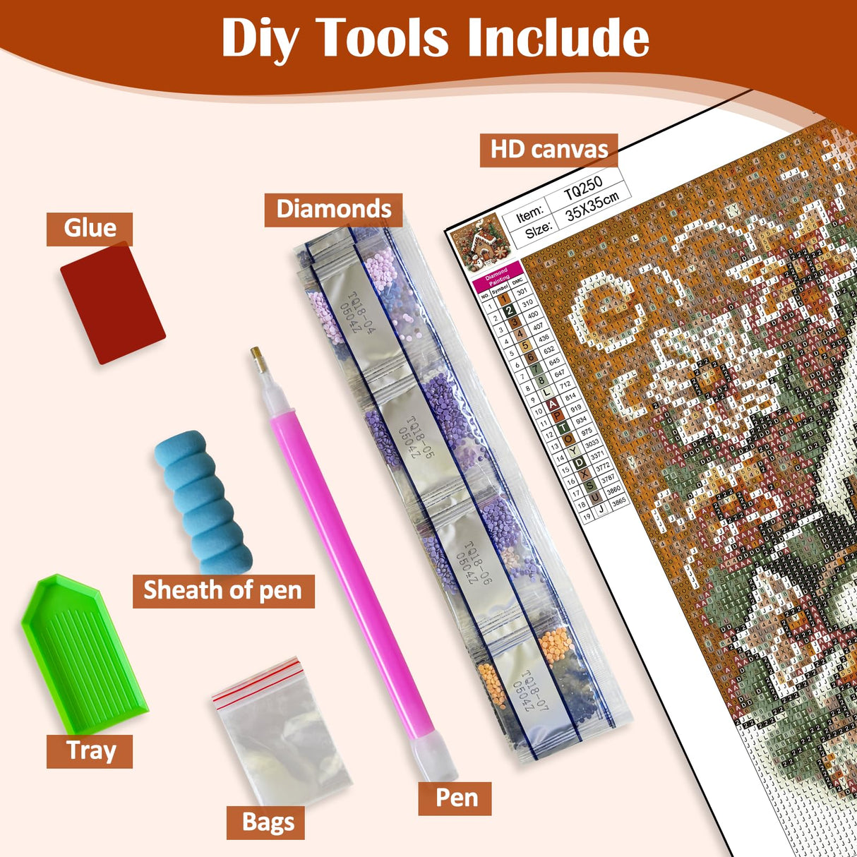 Christmas Snowman House Ball Diamond Art Painting Kits for Adults,Winter Diamond Painting Kits for Adults Beginners,5D DIY Full Drill Diamond Dot Gem Art Kits for Adult,Home Wall Decor 13.8x13.8 Inch AWLNKMC