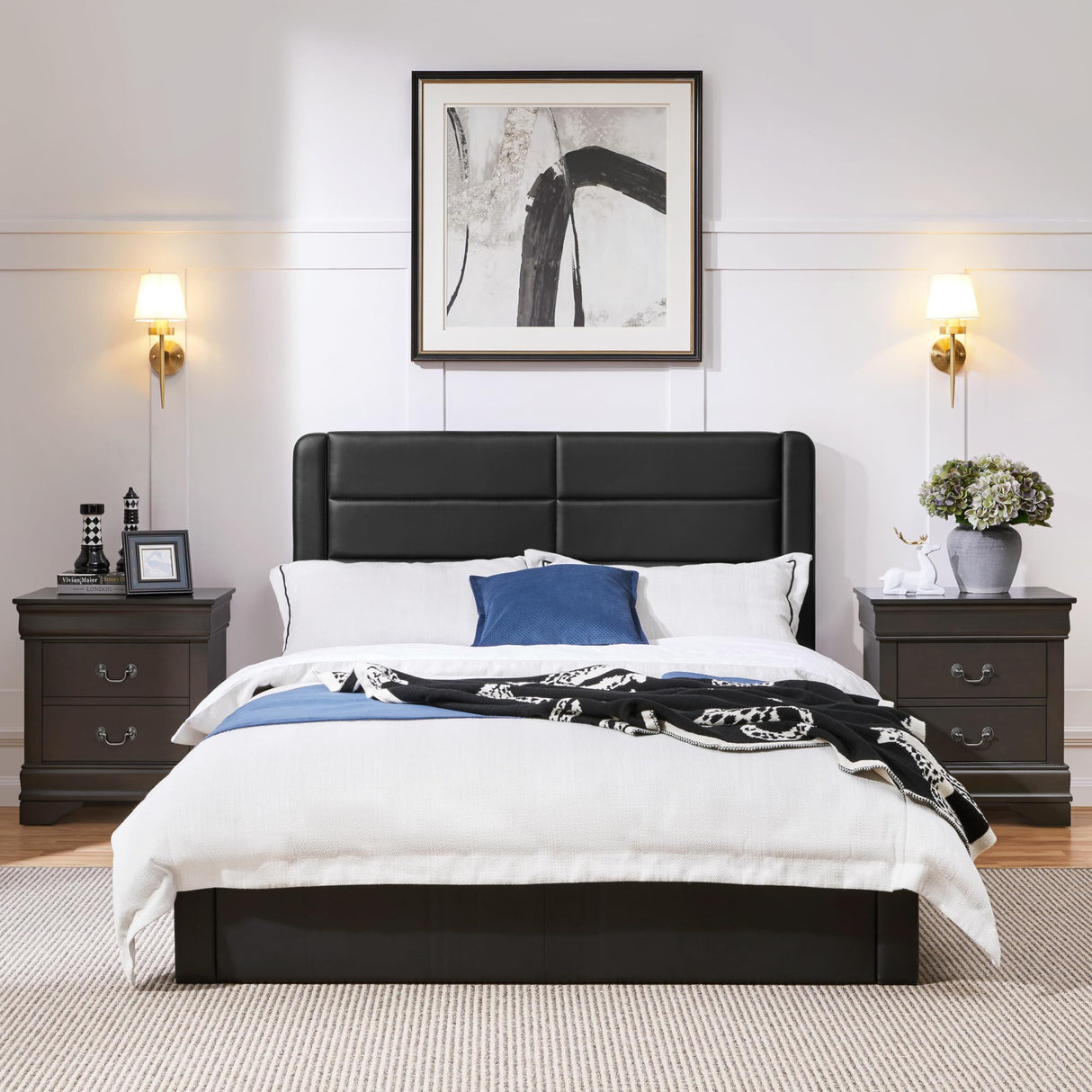 Yaheetech Fully-Assembled Nightstands Set of 2, 2-Drawer Nightstands Large Classic Bedside Tables with Storage, Wooden Painted Storage Cabinet for Bedroom, 21.5″L×16″W×24.5″H, Rustic Gray Yaheetech