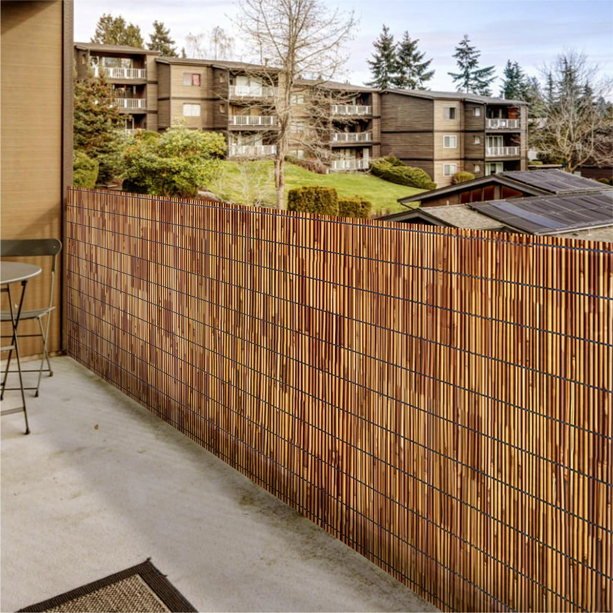 Natural Reed Fencing Rolls,6FT X 16.4FT Reed Screen Curtain Fence Covering Privacy Bamboo for Outdoor Backyard Patio Garden Decorative Fence (Brown) Tgzwme