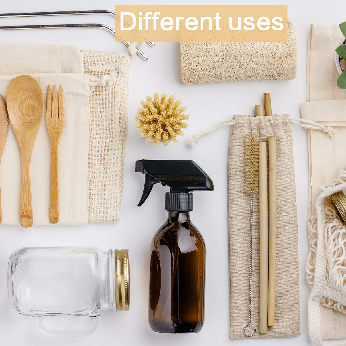 Tatuo 50 Pieces Muslin Bags Cotton Drawstring Bags Sachet Bag for Home Supplies (8 x 10 Inches) Tatuo