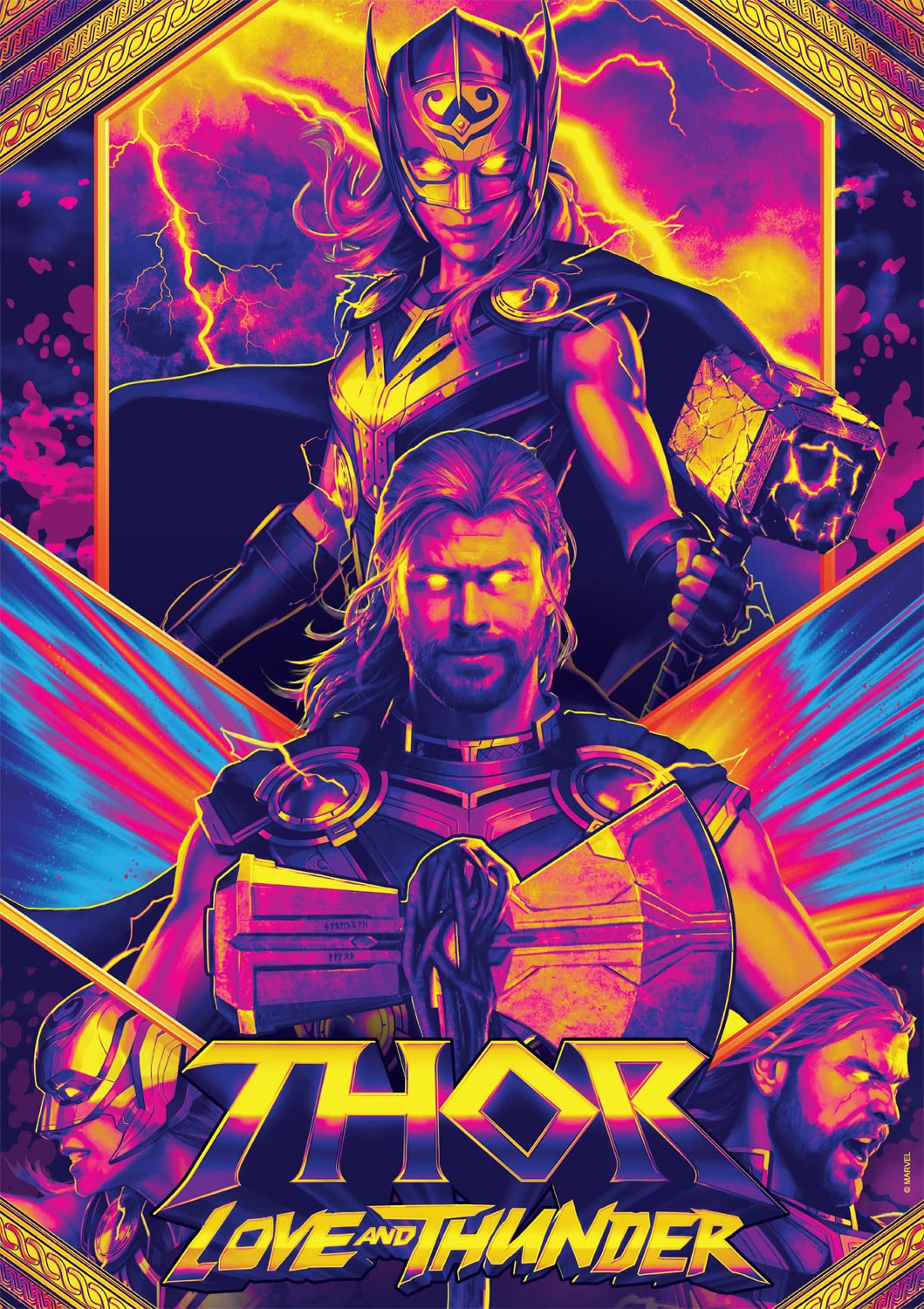 Buffalo Games - Marvel - Thor Love and Thunder - 500 Piece Jigsaw Puzzle for Adults -Challenging Puzzle Perfect for Game Nights - Finished Size is 21.25 x 15.00 Buffalo Games