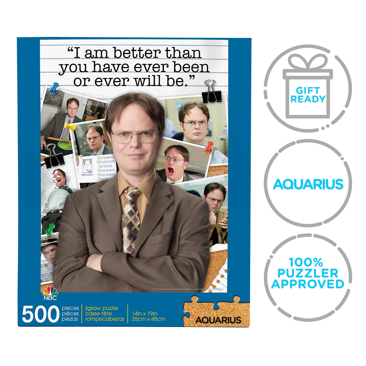 AQUARIUS The Office Dwight Schrute Puzzle (500 Piece Jigsaw Puzzle) - Officially Licensed The Office Merchandise & Collectibles - Glare Free - Precision Fit - 14 x 19 Inches AQUARIUS