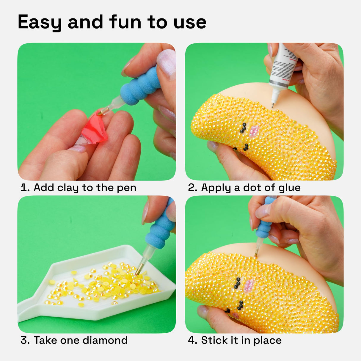 ARTISTRO Diamond Art Kits for Adults & Kids, Arts & Crafts for Ages 8-12, Cute Lamp Nightlight for Kids' Room, Gem Art Supplies for Teens, Diamond Painting Kawaii Room Decor, Teen Girl Gifts ARTISTRO