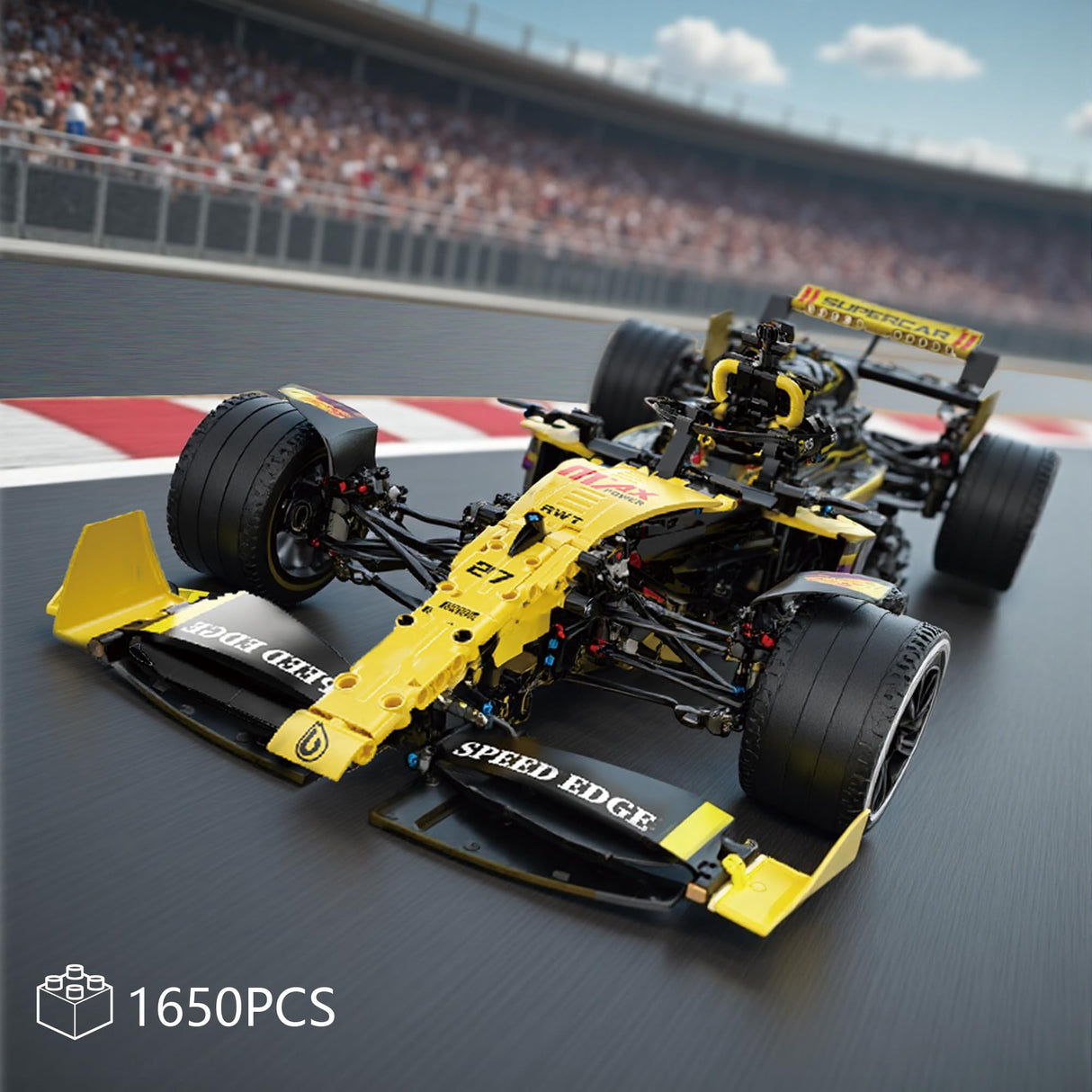 JSINMA Technic F1 RS20 Racing Car Building Kit – 1:8 Scale Collectible Set for Adults, 1650+ PCS Display Model with Realistic Details – DIY Engineering Gift for F1 Fans, Home or Office Display JSINMA