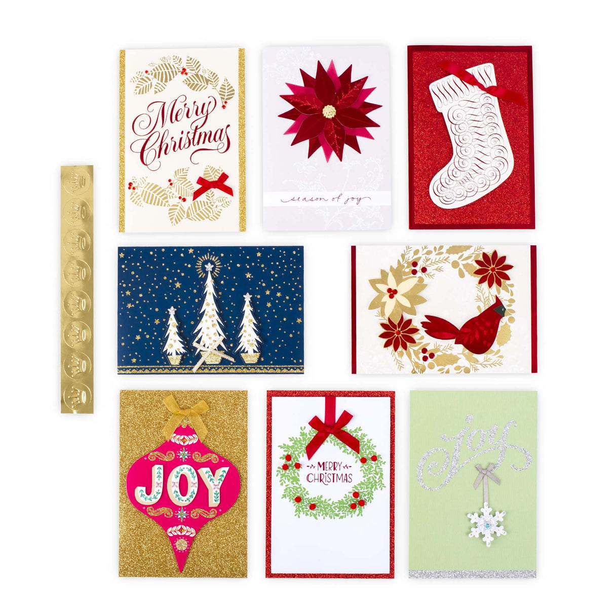 Hallmark Assorted Boxed Christmas Cards Set (Pack of 24 Handmade Holiday Cards with Envelopes) (1XPX1975) Hallmark