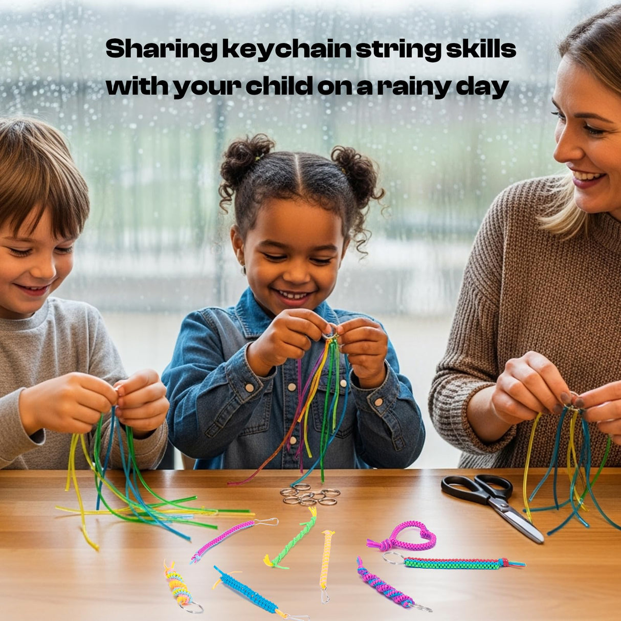 Caydo Plastic Lanyard String Kit, 15 Colors 2 Style Plastic String, Boondoggle String Kits with 40Pcs Key Chain Accessories and Instruction, Gimp String for Crafts, Keychain, Bracelet, Jewelry Caydo