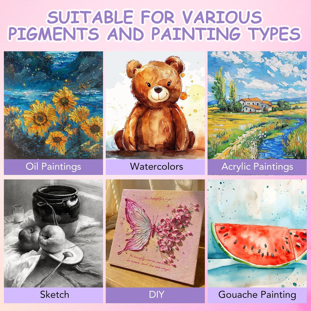 ESRICH Stretched Canvas for Painting, 24 Multi Pack 11x14, 8x10, 5x7(8 of Each) Blank Canvases for Painting, Primed Paint Canvas for Oil Paint, Acrylic Paint, for Beginners, Artists. ESRICH