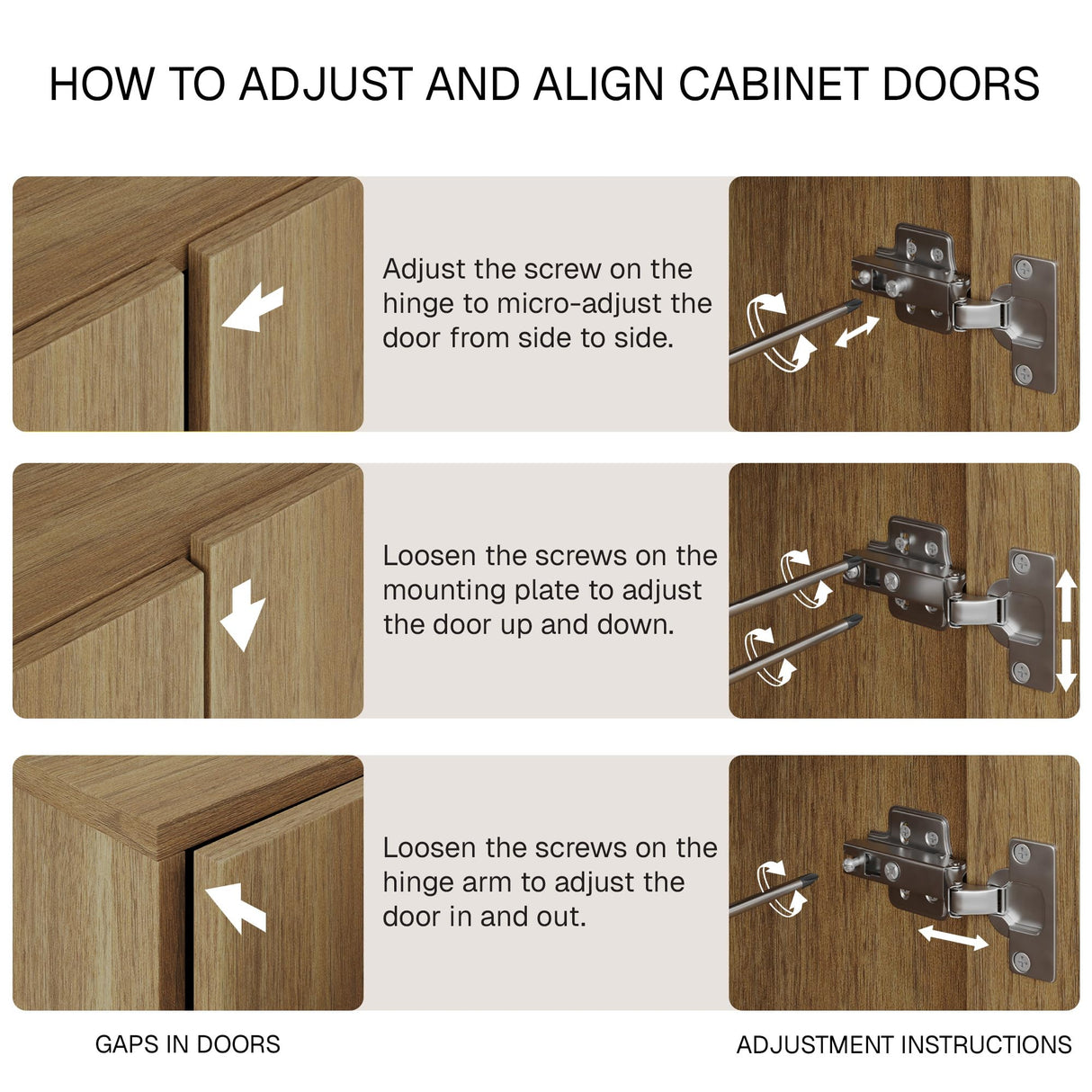 BELLEZE 65 Inch Fluted Buffet Cabinet with Storage, Symmetrical Arc Accent Sideboard Large Console Table for Dining Room, Kitchen, and Living Room (Caramel Brown) BELLEZE
