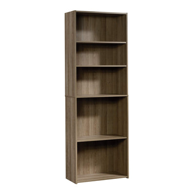 Sauder Beginnings 5-Shelf Bookcase, Bookshelf with Adjustable Storage Shelves, in Summer Oak