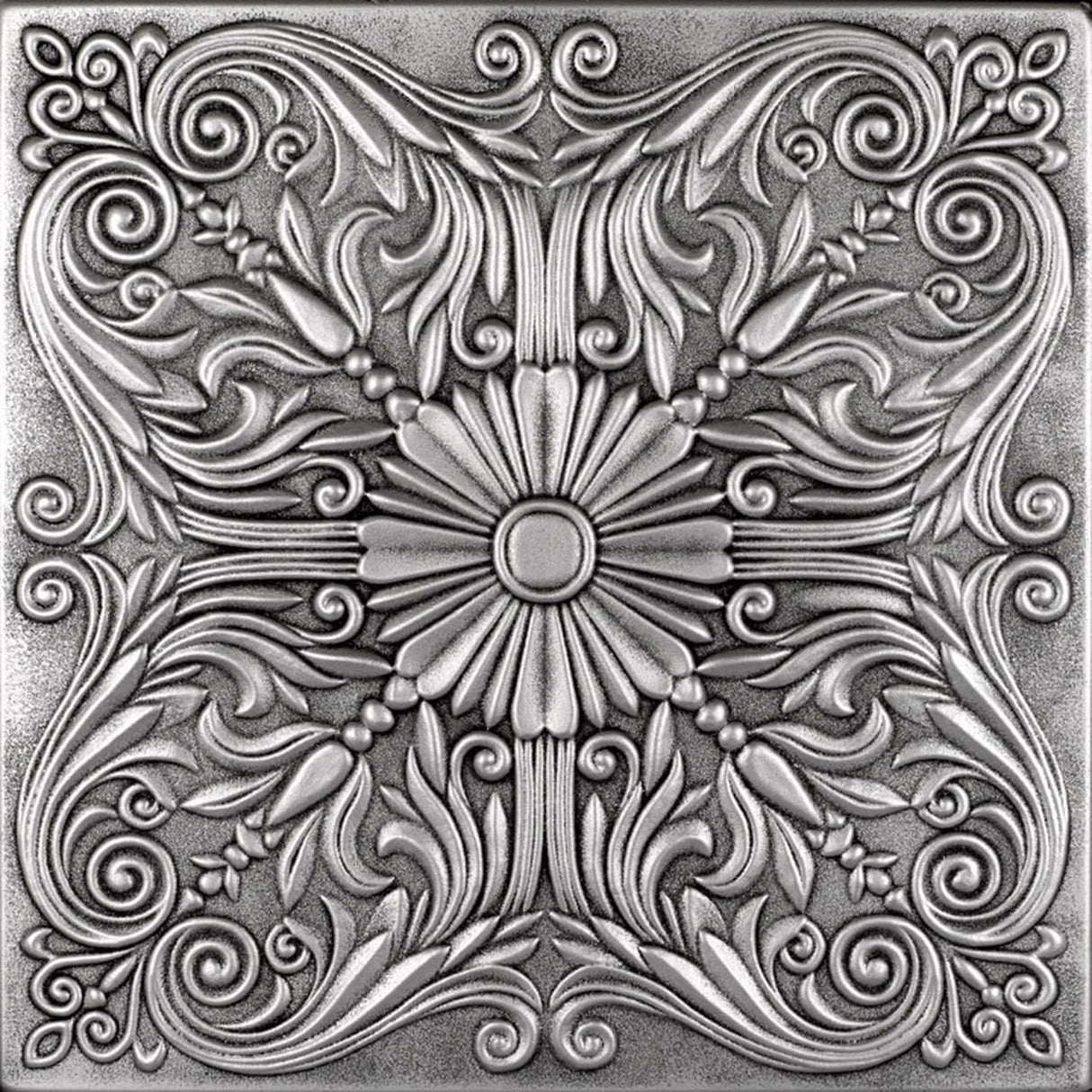 A La Maison Ceilings R139 Spanish Silver Foam Glue-up Ceiling Tile (259.2 sq. ft./Case) Pack of 96, Antique Silver À LA MAISON CEILINGS