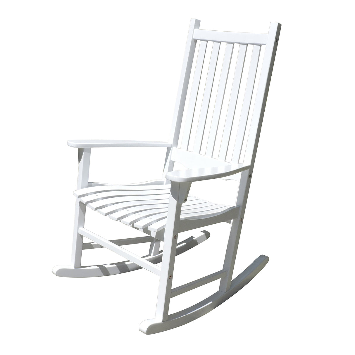 Merry Garden - White Porch Rocker/Rocking Chair Acacia Wood Merry Pet