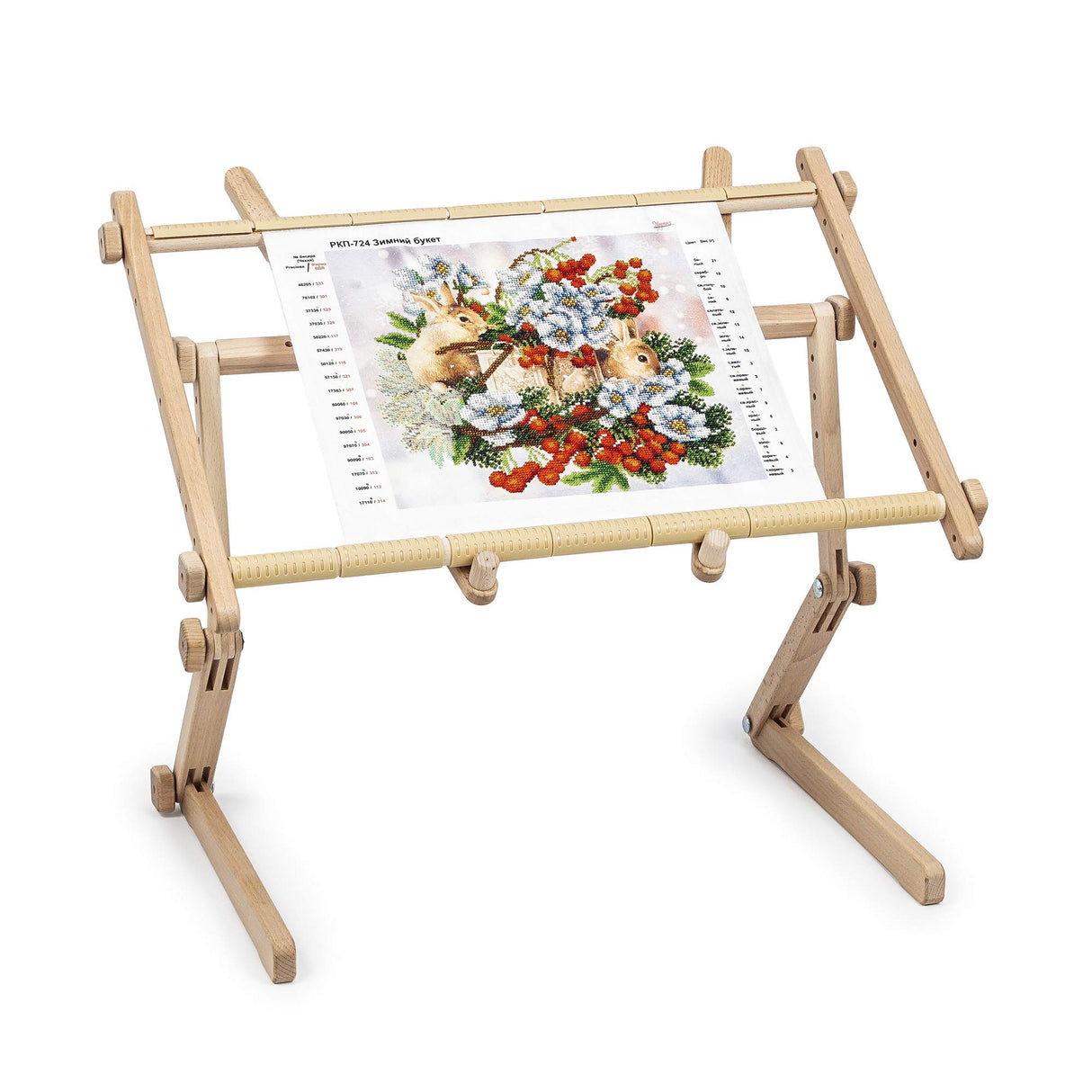 Needlework Table and Lap Hands-Free Stand Scroll Frame or Hoop Holder Made of Organic Beech Wood Tapestry Cross Stitch Embroidery Frame Holder AllAboutEmbroideryUA