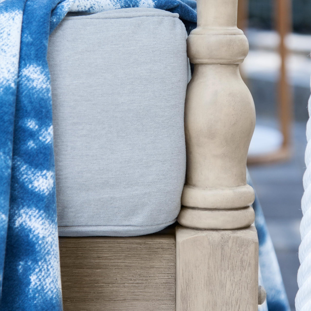 Cambridge Casual Renley Mahogany Porch Swing Bed with Oyster Cushion – Outdoor Hanging Swing Daybed for Patio, Backyard, or Garden – Durable Solid Wood, Weather-Resistant Cambridge Casual