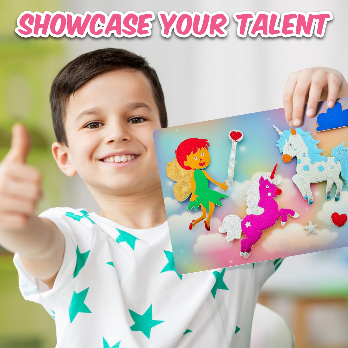 Playbees Foil Art Kit Unicorns & Princesses - Preschool Arts and Crafts Kit for Kids- No Mess Art for Boys & Girls Ages 4, 5, 6, 7, 8, 9 - DIY Creative Activity Art & Craft Activity Playbees