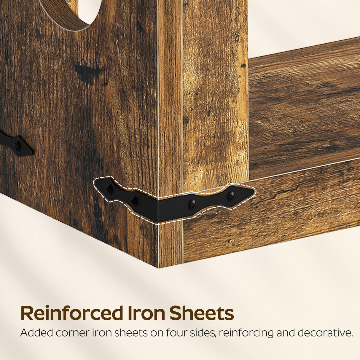 YATINEY Farmhouse Console Table, 47.2 Inches Wooden Sofa Table, Behind Couch Table with Storage, Industrial Hallway Accent Table for Living Room, Entryway, Hallway, Rustic Brown CT24BR YATINEY