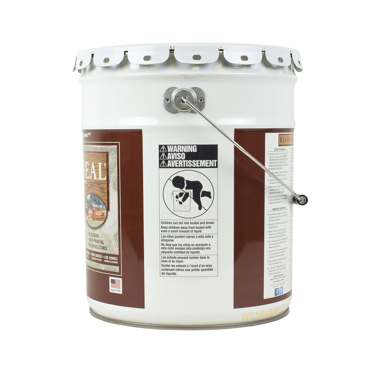 Ready Seal 530 Exterior Stain and Sealer for Wood, 5-Gallon, Mahogany Ready Seal