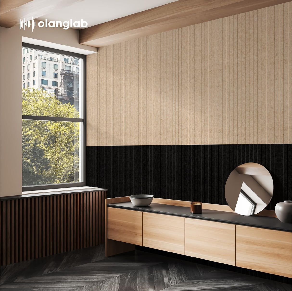 Olanglab Acoustic Wall Panels 10 Pack, 48 x 24 per Acoustic Panels Sound Absorbing, Decorative Sound Panels for Home Studio and Office, Khaki Olanglab