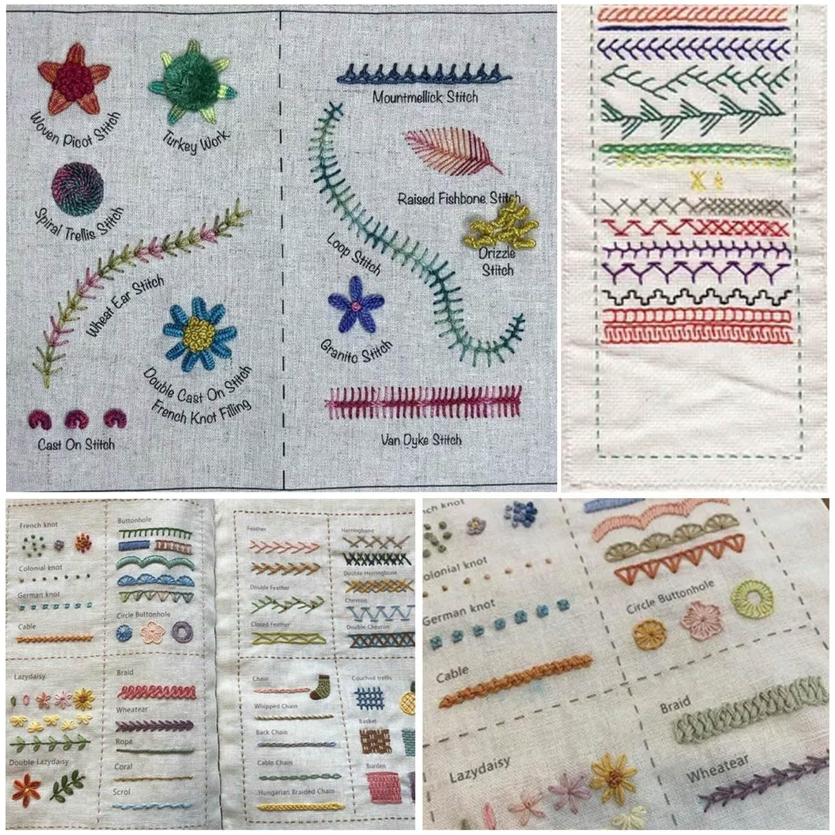 Stitch Book, Embroidery Stitch Book, DIY Sewing Books, Embroidery Books of Stitches, Sewing Books for Beginners and Enthusiast, (B:106 Different Stitches) Generic