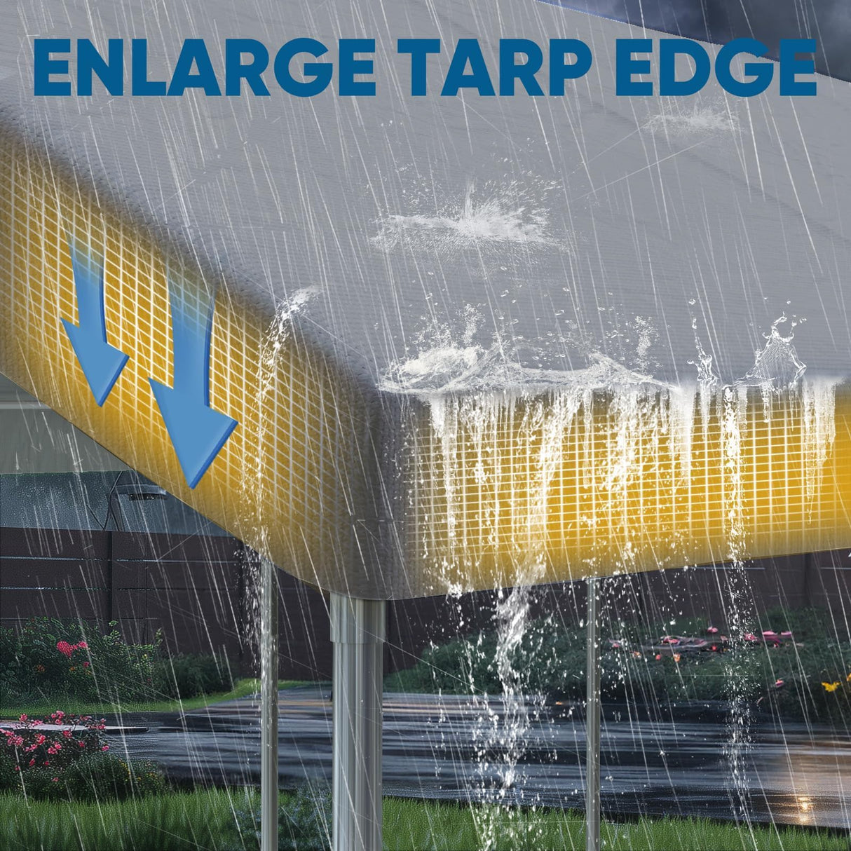 Quictent 10x20 ft Heavy Duty Carport Canopy Galvanized Car Tent Outdoor Garage Boat Shelter with Reinforced Structure, with Hanging Edge - Gray Quictent