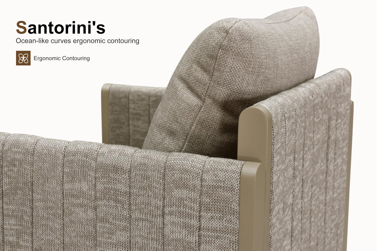 PURPLE LEAF 15 Pieces Outdoor Dining Table Set Modern Extra Large Weather-Resistant Conversation Set Pillows Included for Outdoor Garden Beige PURPLE LEAF