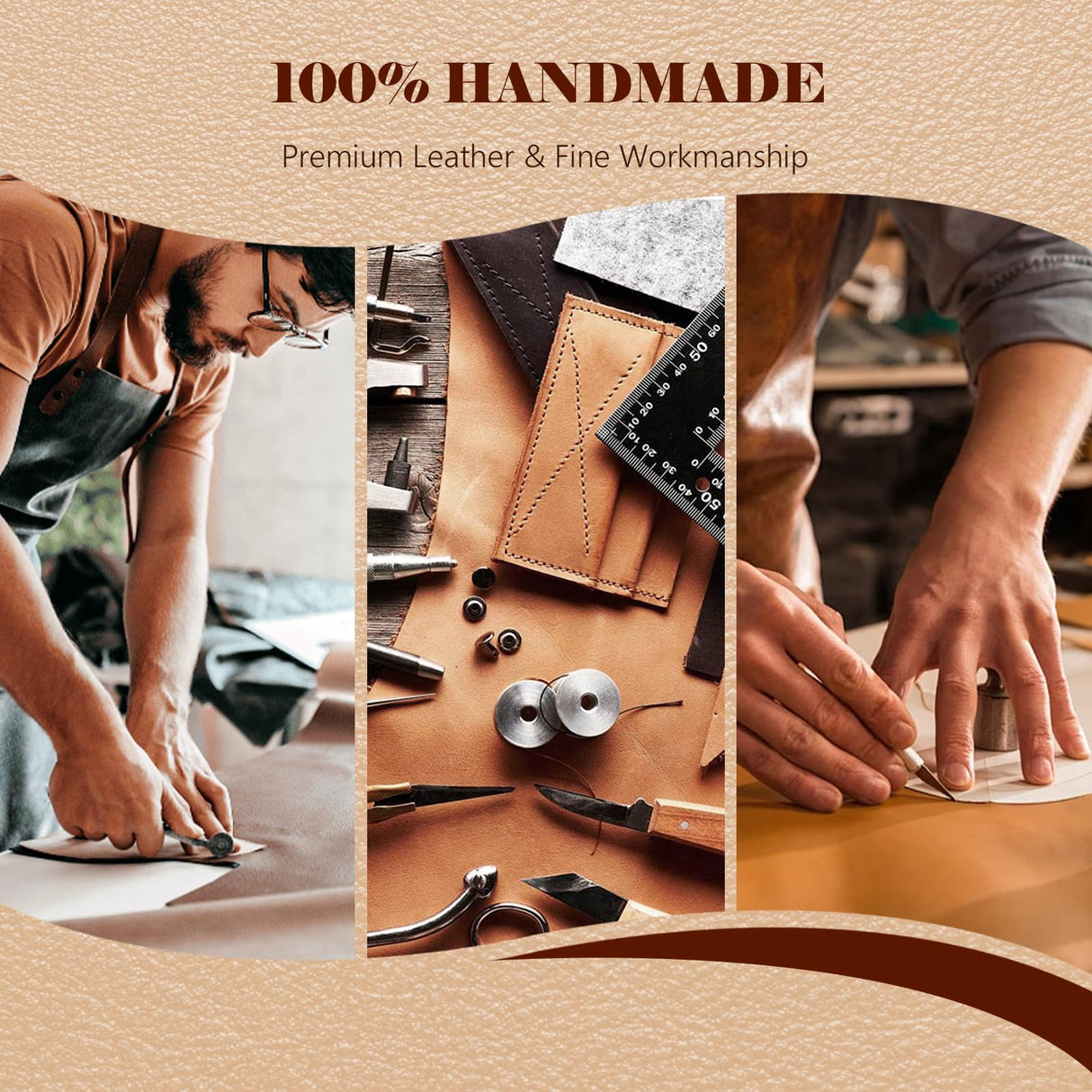 Leezmark 4 Pcs Magnetic Bookmarks, Classic Stitched Leather Bookmark, Lasable Engravable Blanks, Page Markers Reading Gifts for Book Lovers, Readers, Teachers, Leather Book Marks for Men Women Leezmark