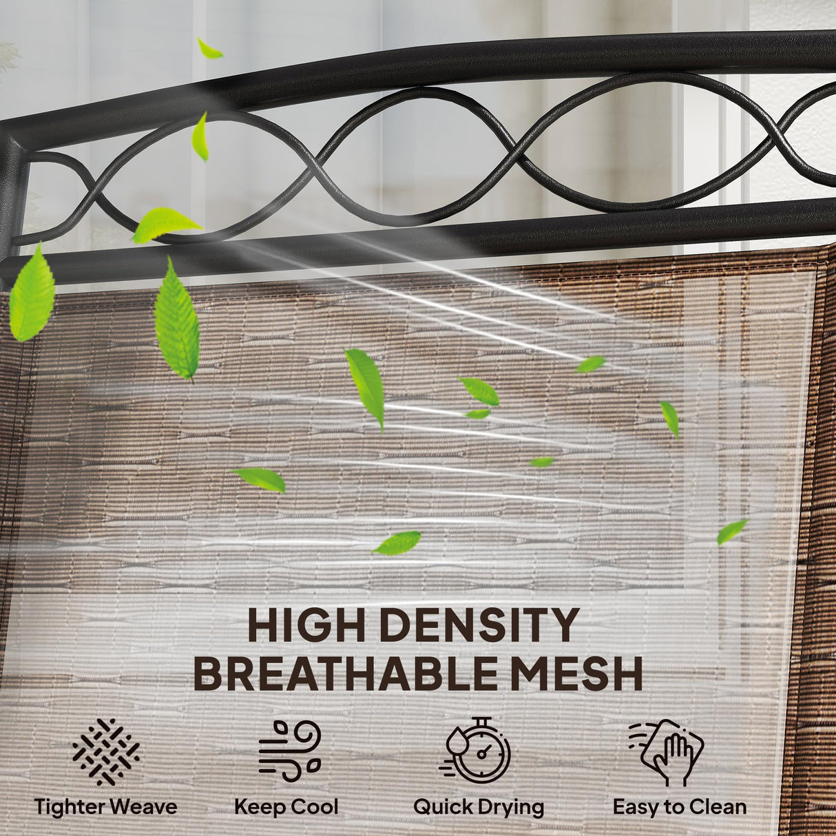 Outsunny 4 Piece Outdoor Bar Set with Umbrella, Patio Dining Set with 2 Folding Chairs, Wave Textured Tempered Glass Table for Backyard, Garden, Deck, Poolside, Brown Outsunny