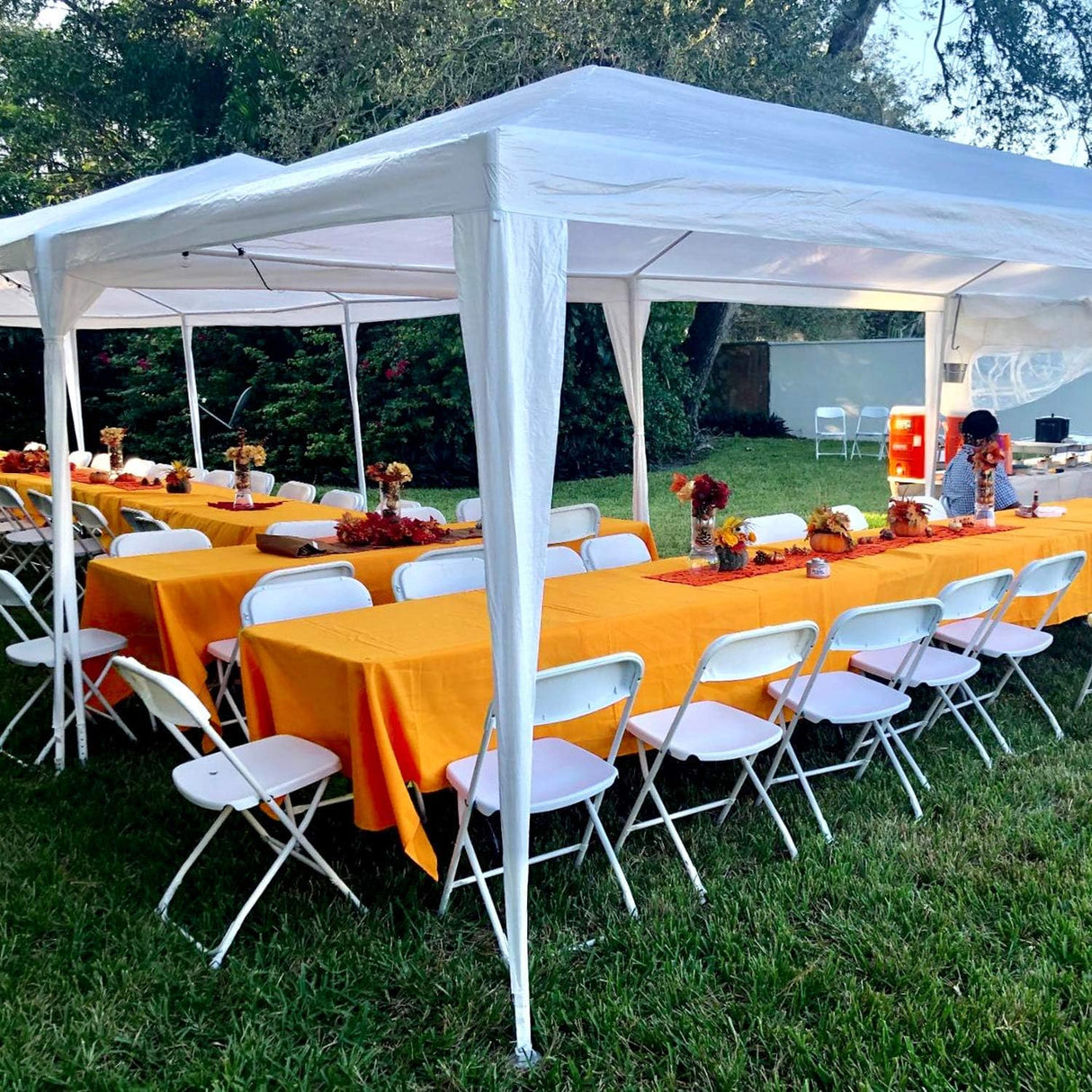 10'X30' Outdoor Gazebo, Canopy Tent Heavy Duty Wedding Party Tent with 8 Removable Sidewalls for Outdoor Wedding, BBQ, Camping, Backyard, Tents for Parties NChanmar