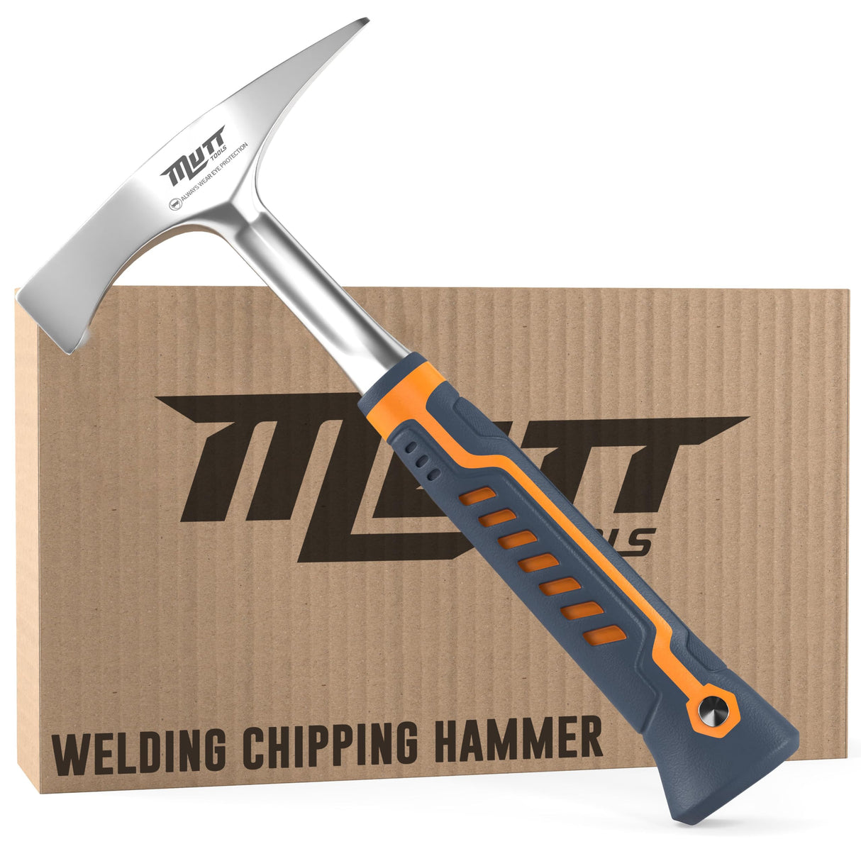 Mutt Tools Welding Chipping Hammer – 14oz Head Weight Slag Hammer with Ergonomic Grip AMERICAN MUTT TOOLS