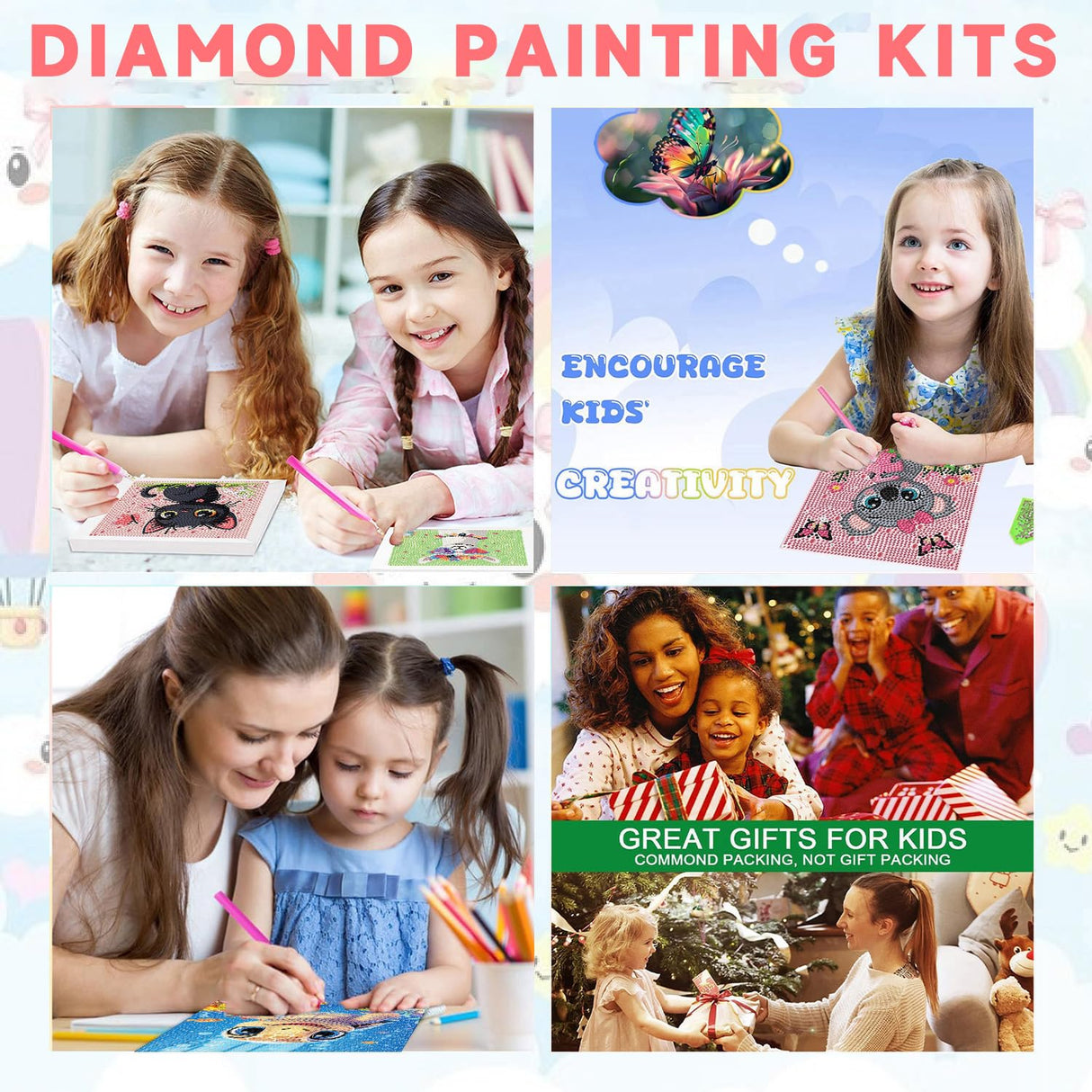 WEMEON Dolphin Diamond Art Painting Kits for Kids with Frame,Animal Diamond Art for Children Ages 4-8-12, with Beautiful Package for Gift Home Wall Decor(7x7inch) WEMEON