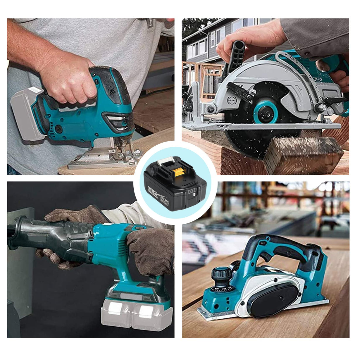 2Packs Upgraded 5.0Ah 18V BL1850B with LED Replacement Lithium-ion Battery Compatible with Makita 18 Volt Battery for Compatible Makita 18V Lithium-Ion Cordless Power Tools Bdreer