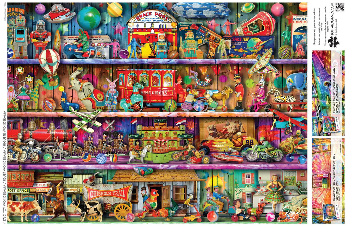 Buffalo Games - Aimee Stewart - Toy Wonderama - 1000 Piece Jigsaw Puzzle for Adults -Challenging Puzzle Perfect for Game Nights - Finished Size is 26.75 x 19.75 Buffalo Games