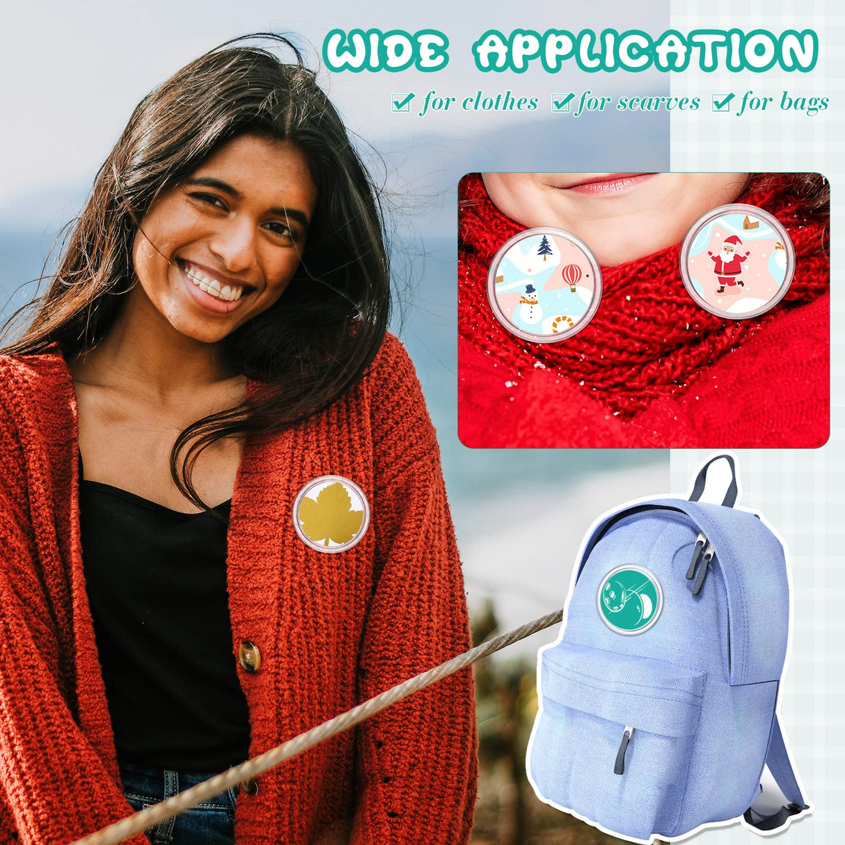 Yilloog 25 Pcs 3 Inch Clear Button Pins for Crafts DIY Photo Buttons Acrylic Button Pin Blank Button Pins Bulk for Picture Make Your Own Buttons Badge Maker DIY Crafts Supplies Yilloog