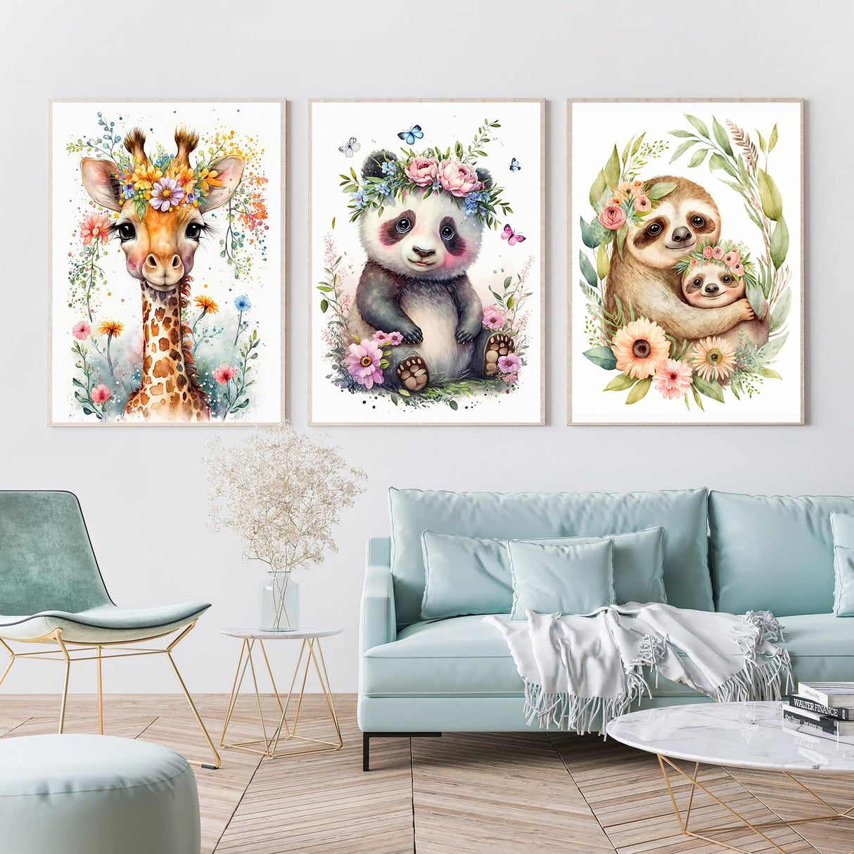 Meothan 6 Pack Diamond Painting Kits, Animal Diamond Art Kits for Adults Full Drill Diamond Paintings Kits for Adults Beginners DIY Animal Diamond Painting Set Gem Art Wall Decor 9.8x13.8inch Meothan