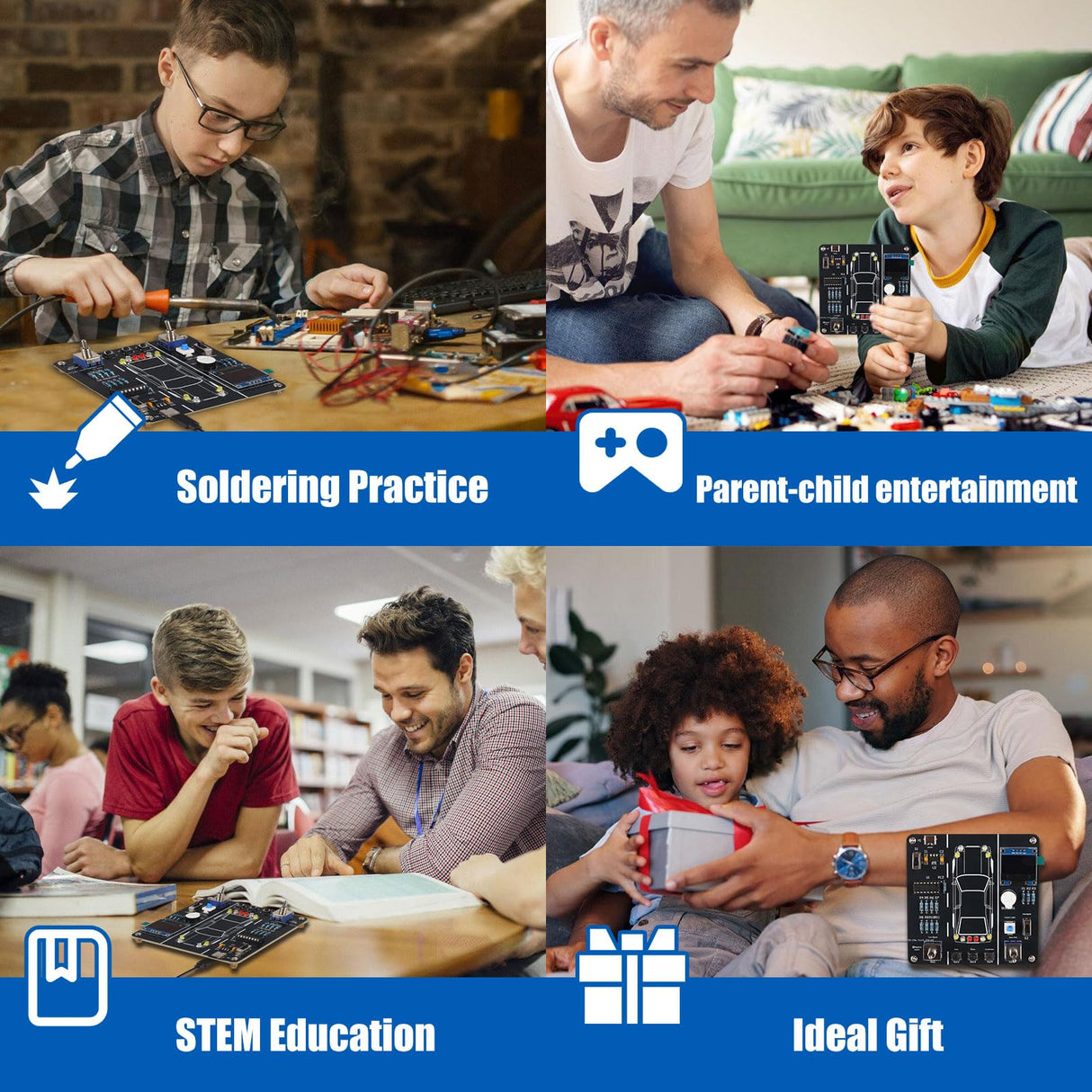 MIOYOOW DIY Car Driving Simulation Soldering Practice Kit, Electronics Project Car Driver Simulator Solder Project Kit for High School & College Students Learning MiOYOOW