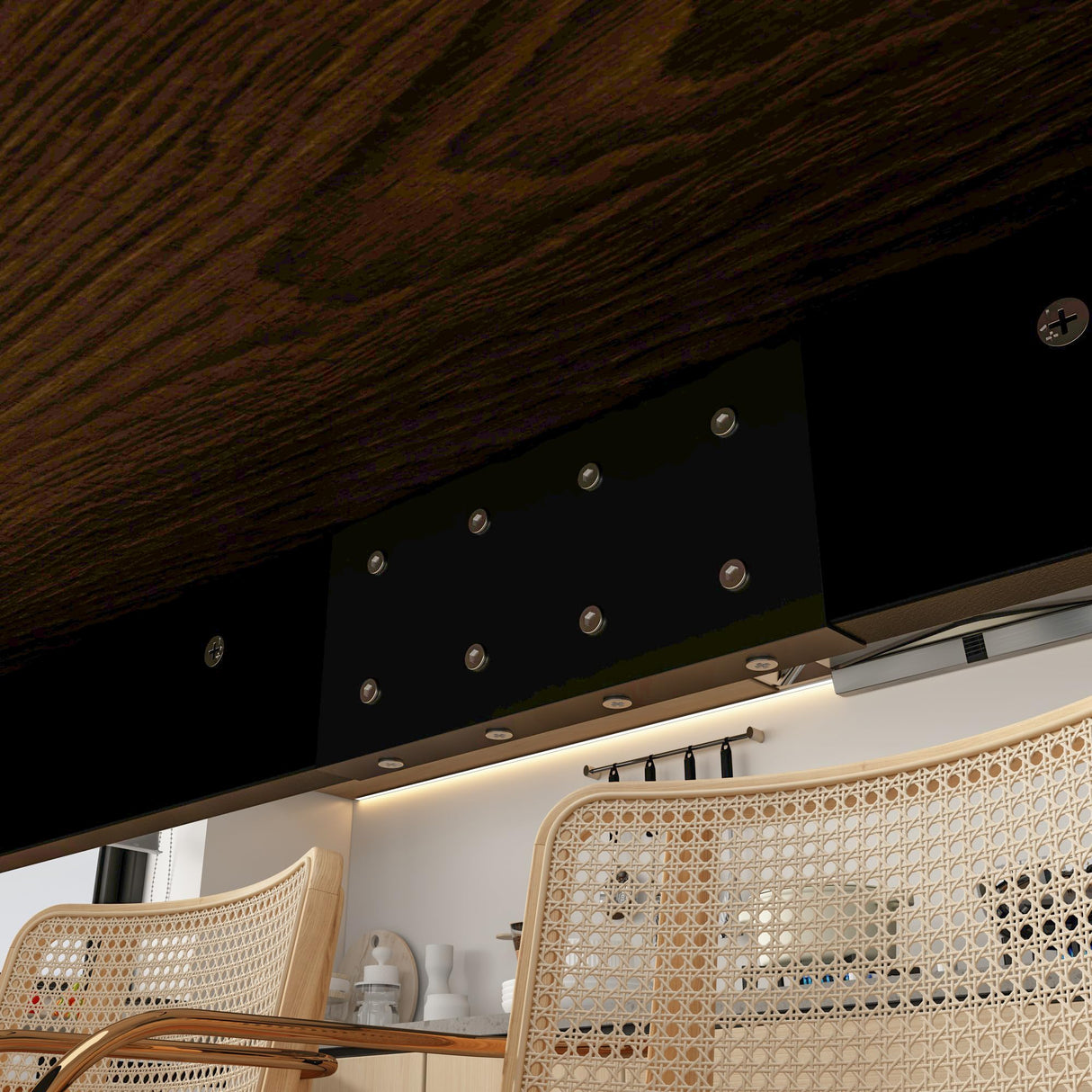 WOODTIME 86.6" W Dining Table for 8-10 People, Versatile Modern Wooden Dinner Table Kitchen Table for Dining Room Conference Room, Black & Brown WOODTIME