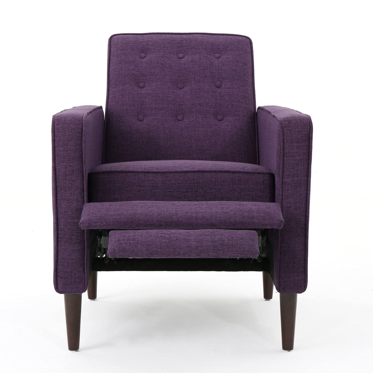 Christopher Knight Home Mervynn Mid-Century Modern Fabric Recliner,polyester, Muted Purple / Dark Espresso Christopher Knight Home