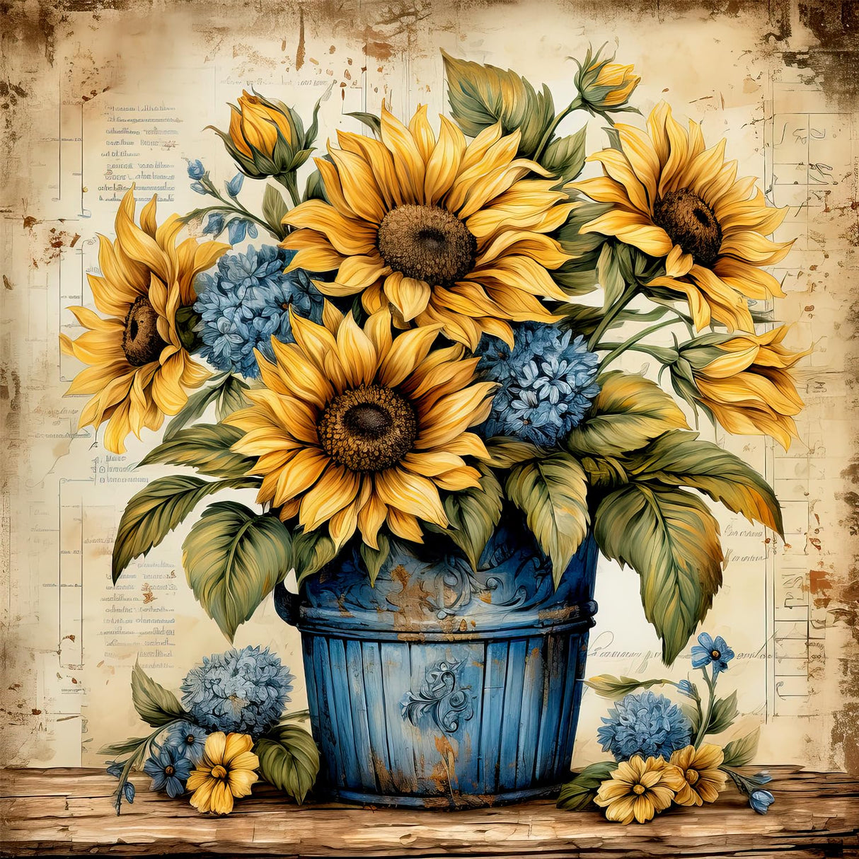 Dlylust Sunflower Diamond Art Painting Kits for Adults - Full Drill Diamond Dots Paintings for Beginners, Round 5D Paint with Diamonds Pictures Gem Art Painting Kits DIY Crafts Kits 12x16inch Dlylust