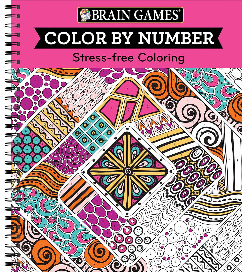 Brain Games - Color by Number: Stress-Free Coloring (Pink) Publications International, Ltd.