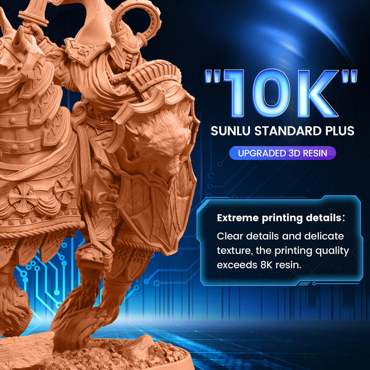 SUNLU 10K Red Wax 3D Printer Resin, Detail 3D Printing, High Precision, Fit Most LCD Printer, 2000G Red Wax Resin SUNLU